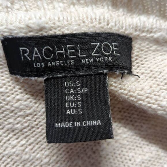 Rachel‎ Zoe Oatmeal Long Sleeve Lightweight Sweater Woman's Size Small - Picture 9 of 12